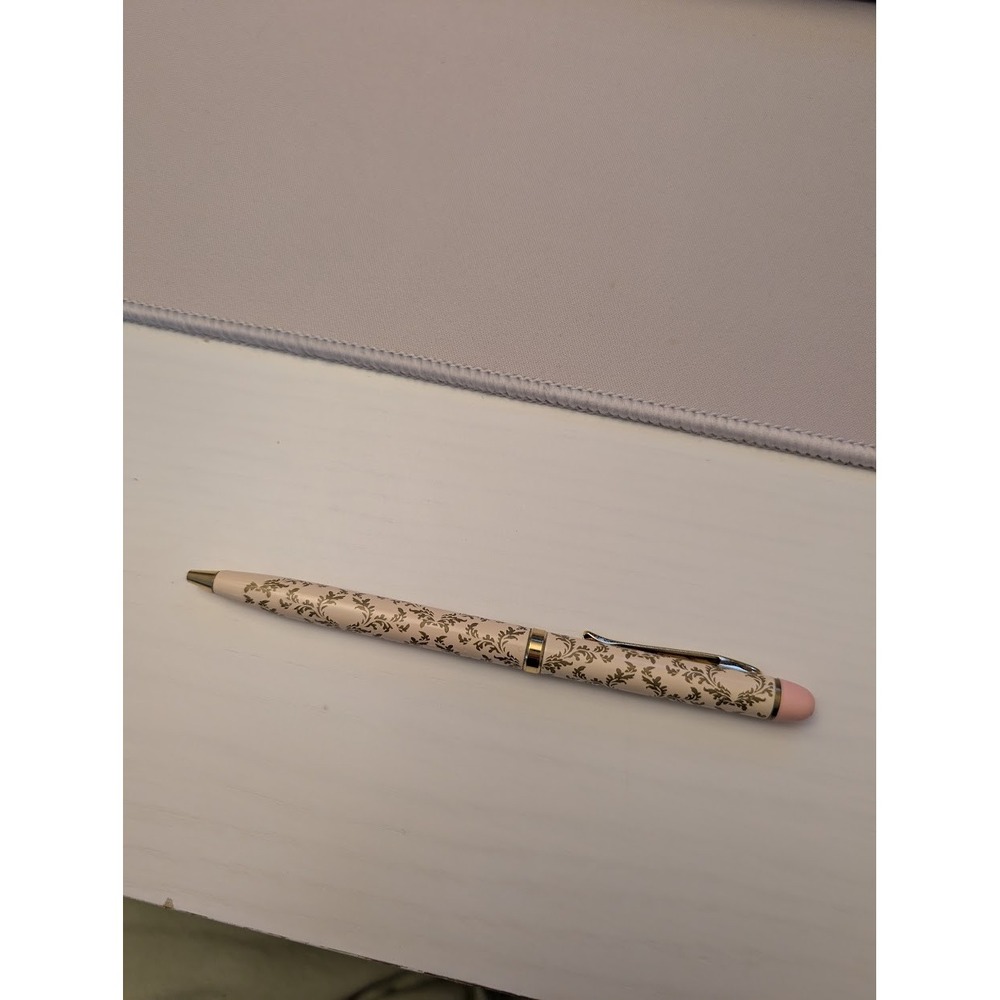 Langham Hotel Pasadena Pink Floral Damask Pen Broken Parts Only